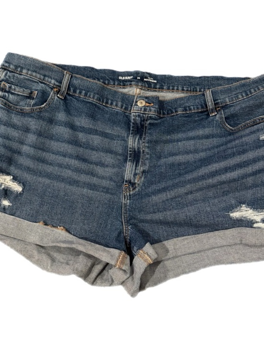 Old Navy Boyfriend Denim Short  in Light Blue Wash Mid Rise